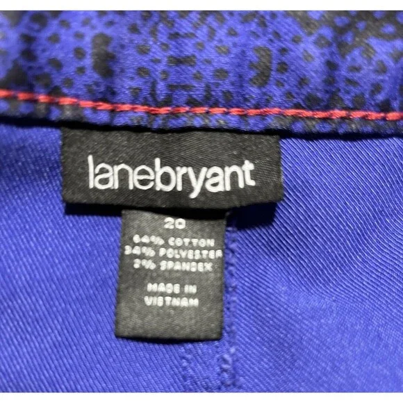 Lane Bryant Jeans Size 20 Leopard Animal Print Stretch Denim Purple - Picture 9 of 10